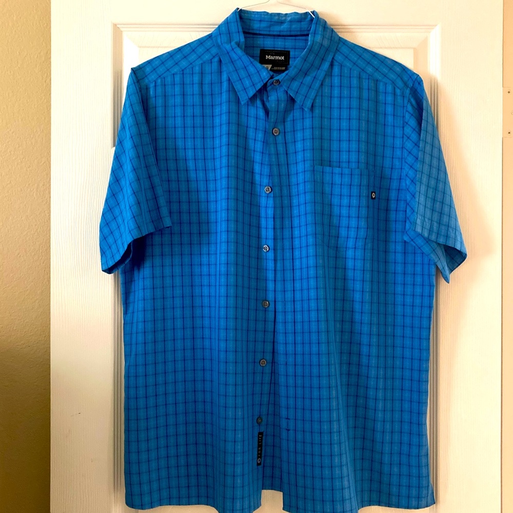 Blue Plaid Button Down Shirt by Marmot